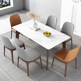 Cavella White Stone Dining Table - Housdecor Dining Table