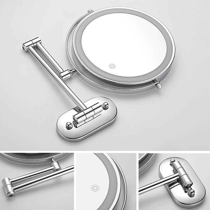 Chrome Smart Bathroom Makeup Mirror x7 Magnifier - Housdecor
