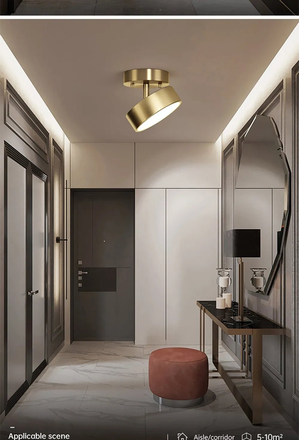 CopperHalo Modern LED Ceiling Light - Housdecor