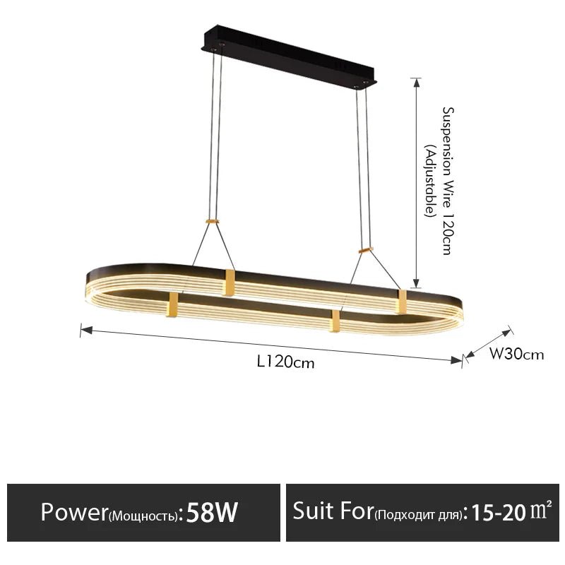 Eclipse Aura LED Chandelier - Housdecor Ceiling Light Fixture