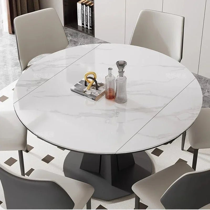 Lunara Expandable Marble - Top Dining Table - Housdecor Dining Table
