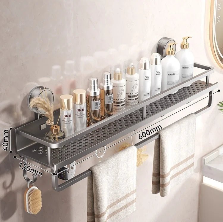 No Drill Aluminium Bathroom Rack - Housdecor