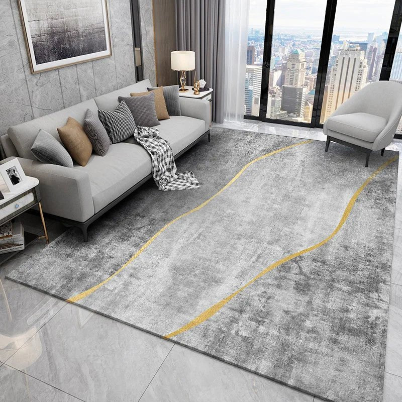 Nordic Luxury Living Room Rug - Grey - Housdecor Carpet