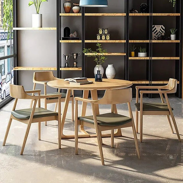 Nordika Haven Round Wood Dining Table - Housdecor Dining Table