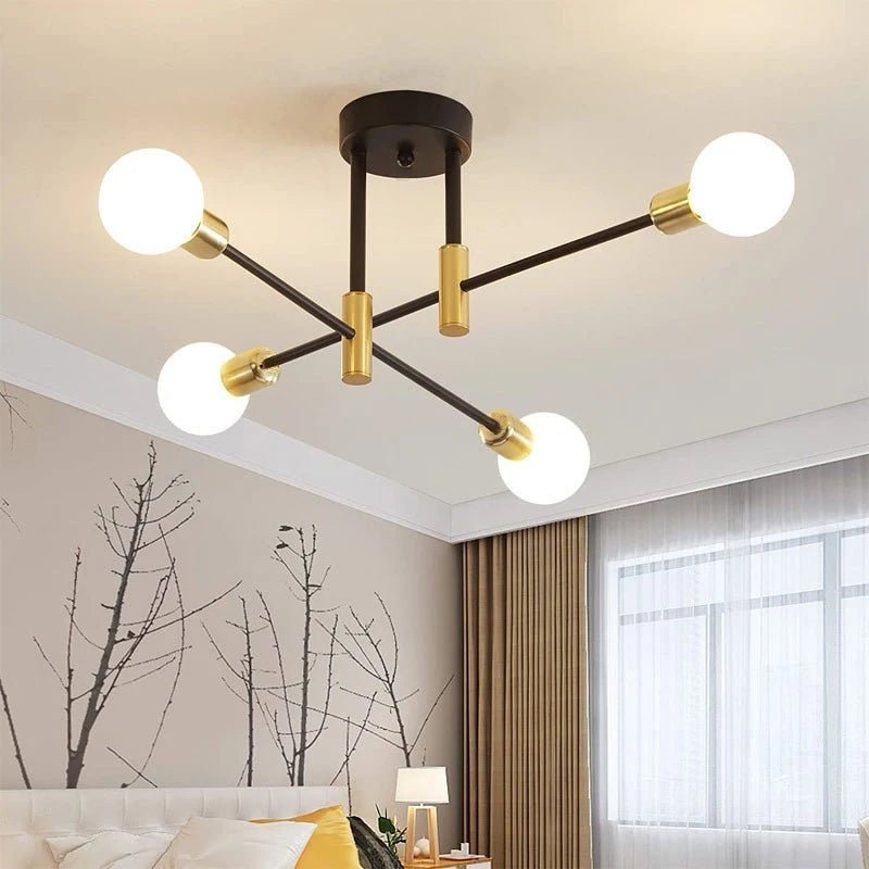 Retro Industrial Iron Ceiling LED Chandelier - Housdecor