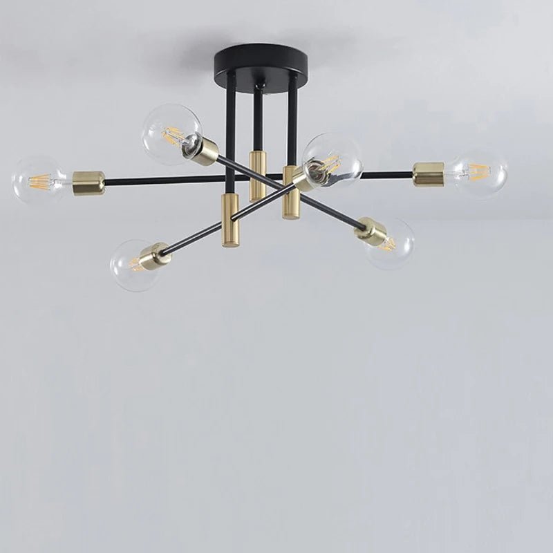 Retro Industrial Iron Ceiling LED Chandelier - Housdecor