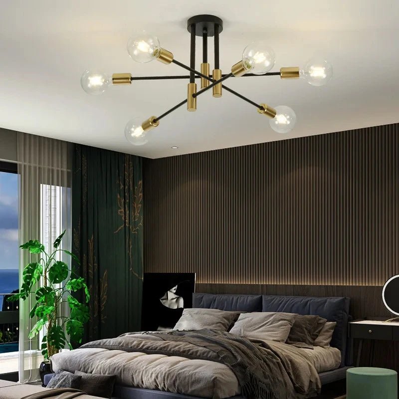 Retro Industrial Iron Ceiling LED Chandelier - Housdecor